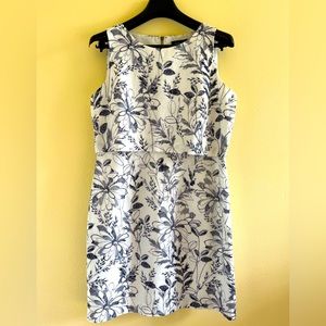Ivanka Trump  Floral Sleeveless Zipper Back Cotton Dress Size M